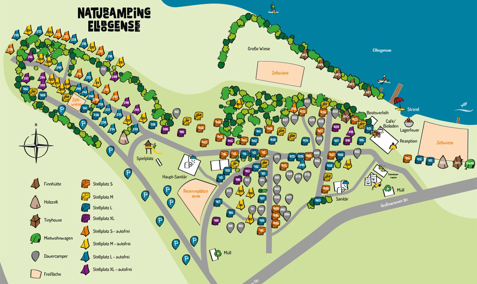 Plan Campingplatz Ellbogensee